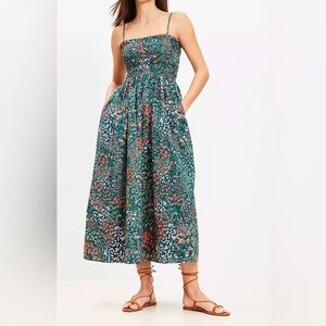 LOFT Floral Midi Dress